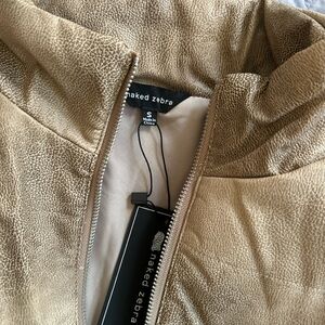 Naked Zebra Light Brown Leather Jacket